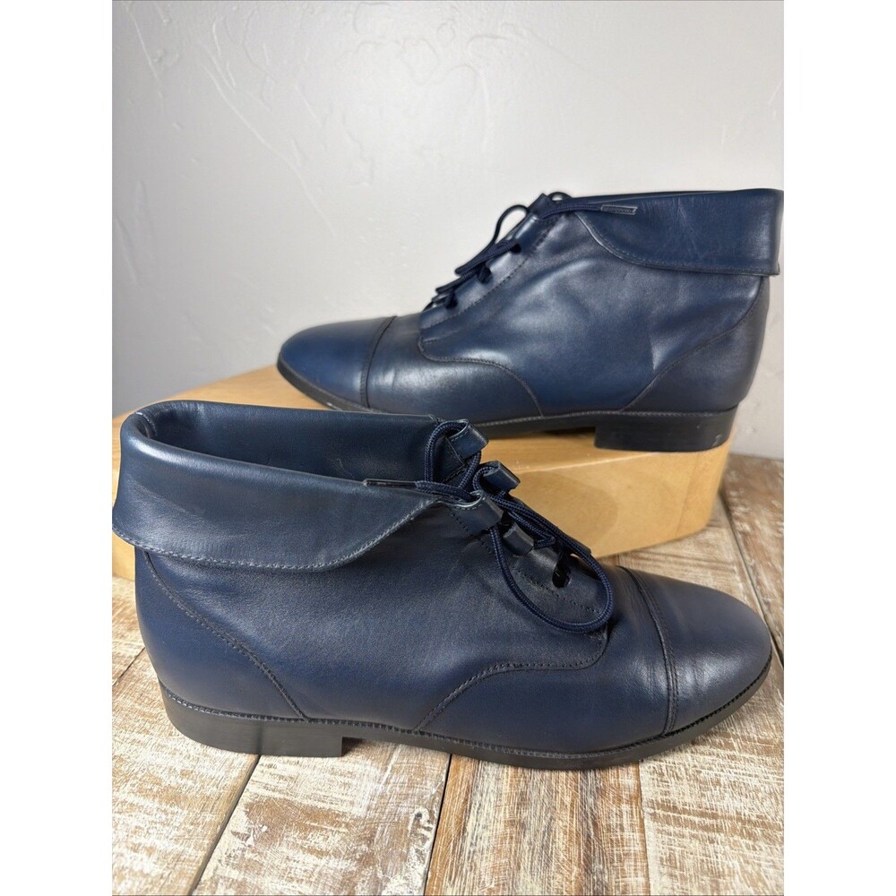 Prima Royale Women’s 10M Navy Blue Leather Boots
